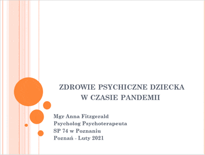 Zdrowie psychiczne dziecka w czasie pandemii