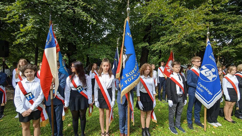 Udział pocztu sztandarowego w uroczystości