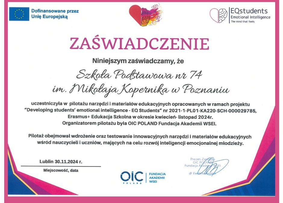 Pilotażowy projekt EQstudents